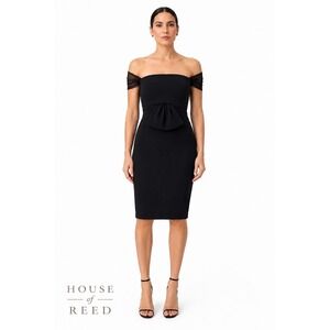 Chiara Boni La Petite Robe Asymmetrical Cocktail Dress Size 8 Black Formal